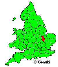 Map showing counties
