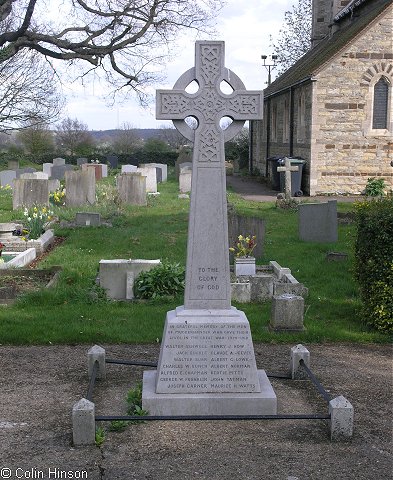 The the War Memorial for WWI in St. John's Church, Moggerhanger