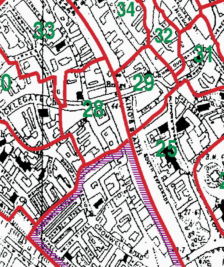 York St John boundaries map