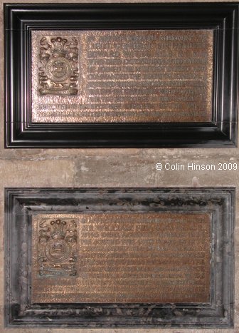The Memorial Plaques to Sir Herbert Watts and Sir William Fry in York Minster.