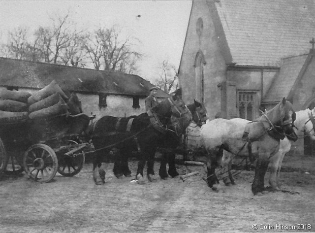 horses in the stackyard, Cowlam