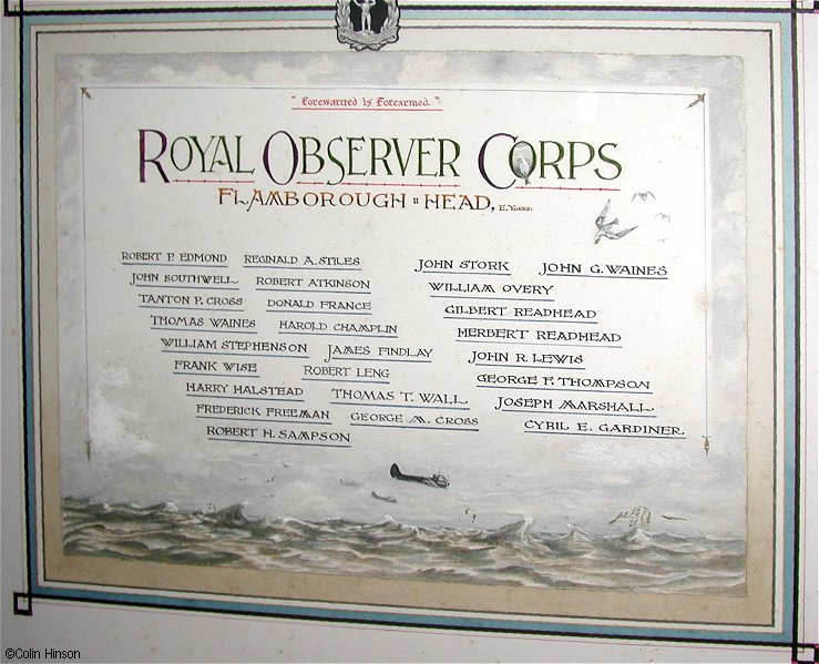 The Flamborough book of Service, Royal Observer Corps.