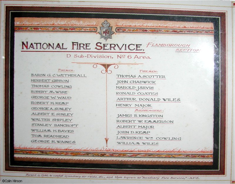The Flamborough book of Service, National Fire Service.