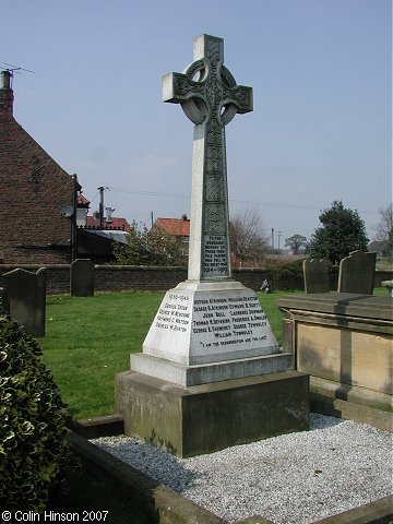 The War Memorial in St. Helen's Churchyard, Skipwith.