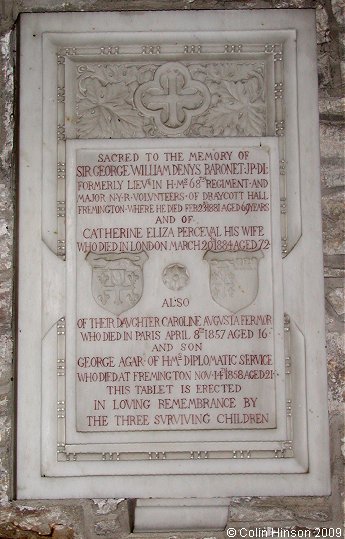 The Monument to Sir George William Denys and family in St. Andrew's Church, Grinton.
