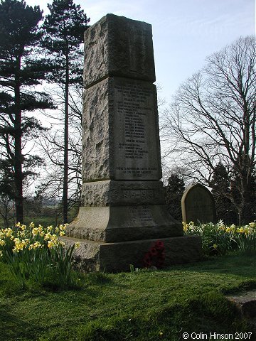 The War Memorial in All Saints' Churchyard, Pickhill.