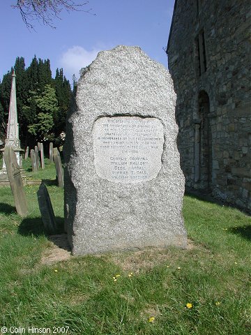 The War Memorial in All Saints' Churchyard, Sinnington.