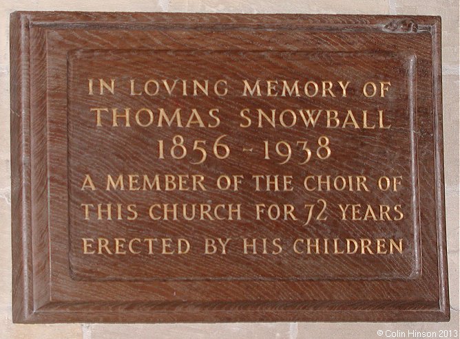 The Snowball Monumental plaque