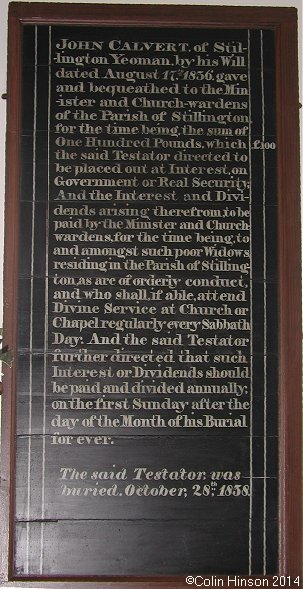 The second list of Benefactions in St. Nicholas's Church, Stillington.