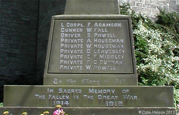 The World War I and World War II memorial at Arkendale.