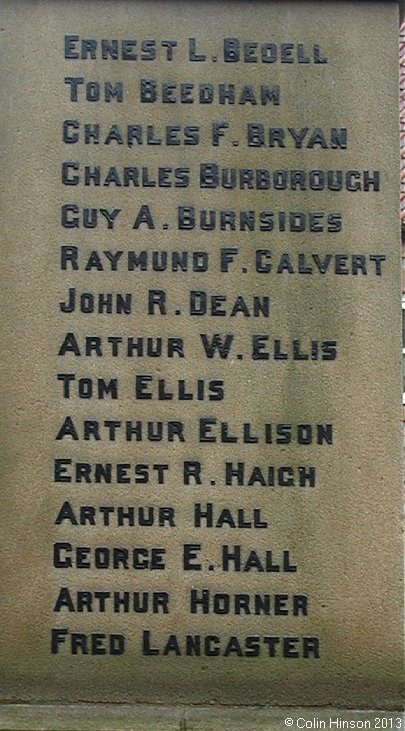 The World War I and II memorial at Boroughbridge