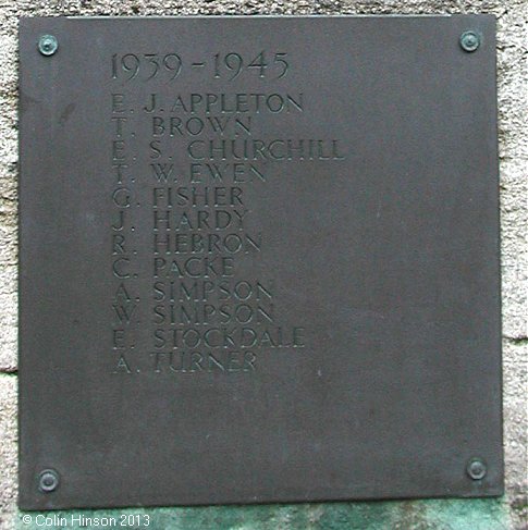 The World Wars I and II memorial at Bramham.