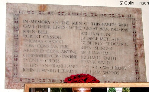 The War Memorial at Clapham.