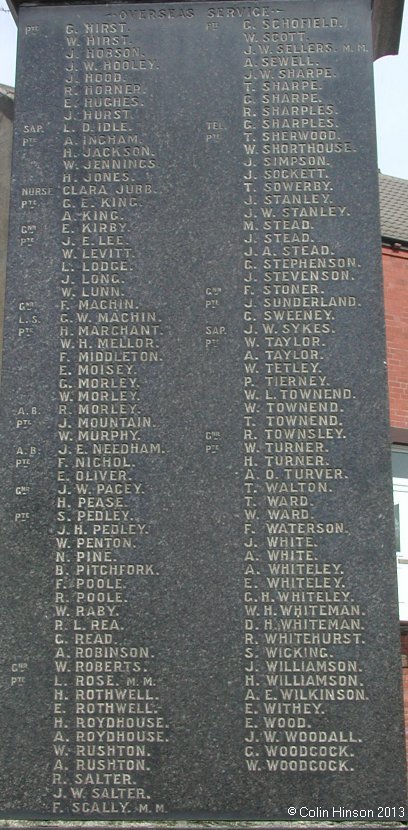 The War Memorial and Roll of Honour at Crofton