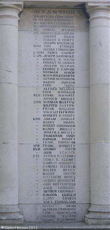 The The War Memorial at Hunsworth