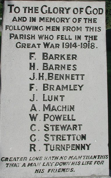 The World War I and II memorial at Fairburn