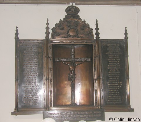 The Memorial Plaque in St. Peter's Church, Harrogate.