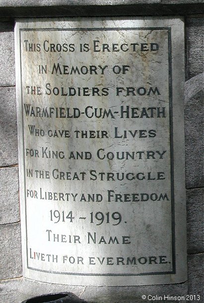 The War Memorial in the Churchyard at Kirkthorpe