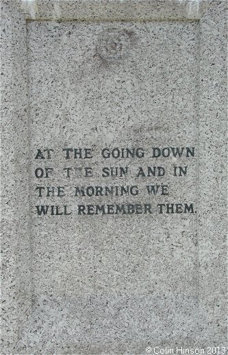 The War memorial and plaques at Normanton