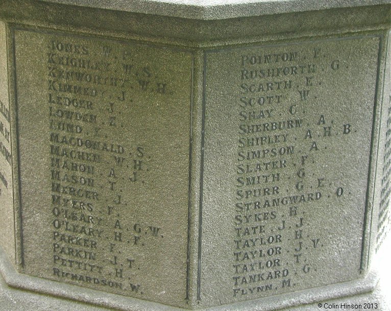 The War Memorial at All Saints Church, Pontefract