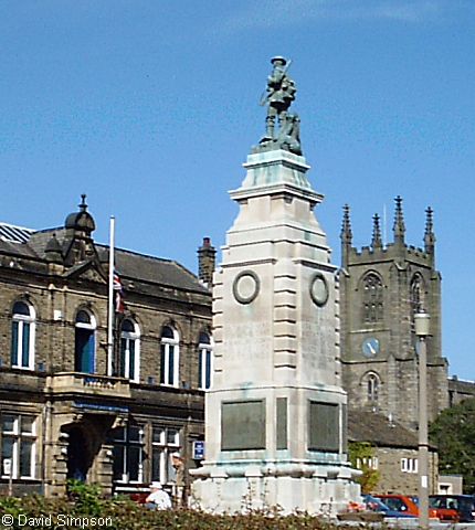 The 1914-18 and 1939-1945 Cenotaph Pudsey.