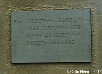 The World War I memorial at Rathmell