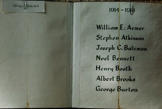 The World War I and II Memorial book, in St. Andrew's Church, Sedbergh.