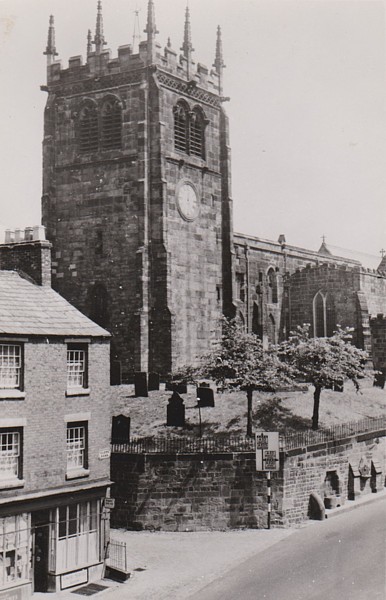 Postcard of St Edward's Church, Leek c1950