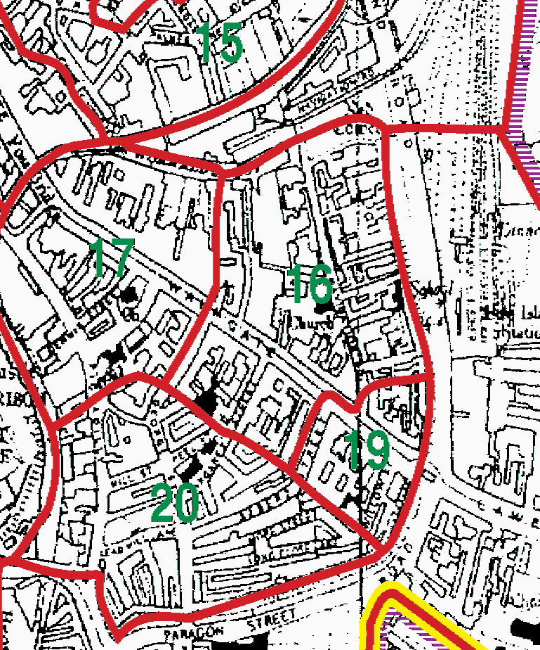 York St Margaret boundaries map