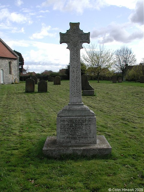 The 1914-1918 War Memorial in Askham Bryan Churchyard.