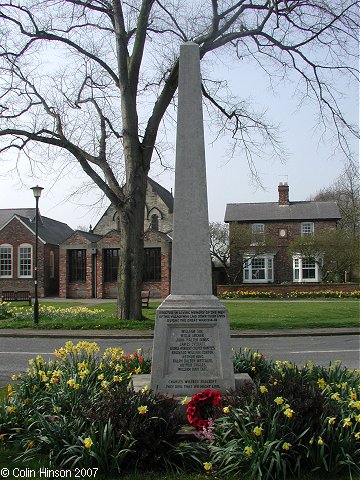 The War Memorial at Upper Poppleton.