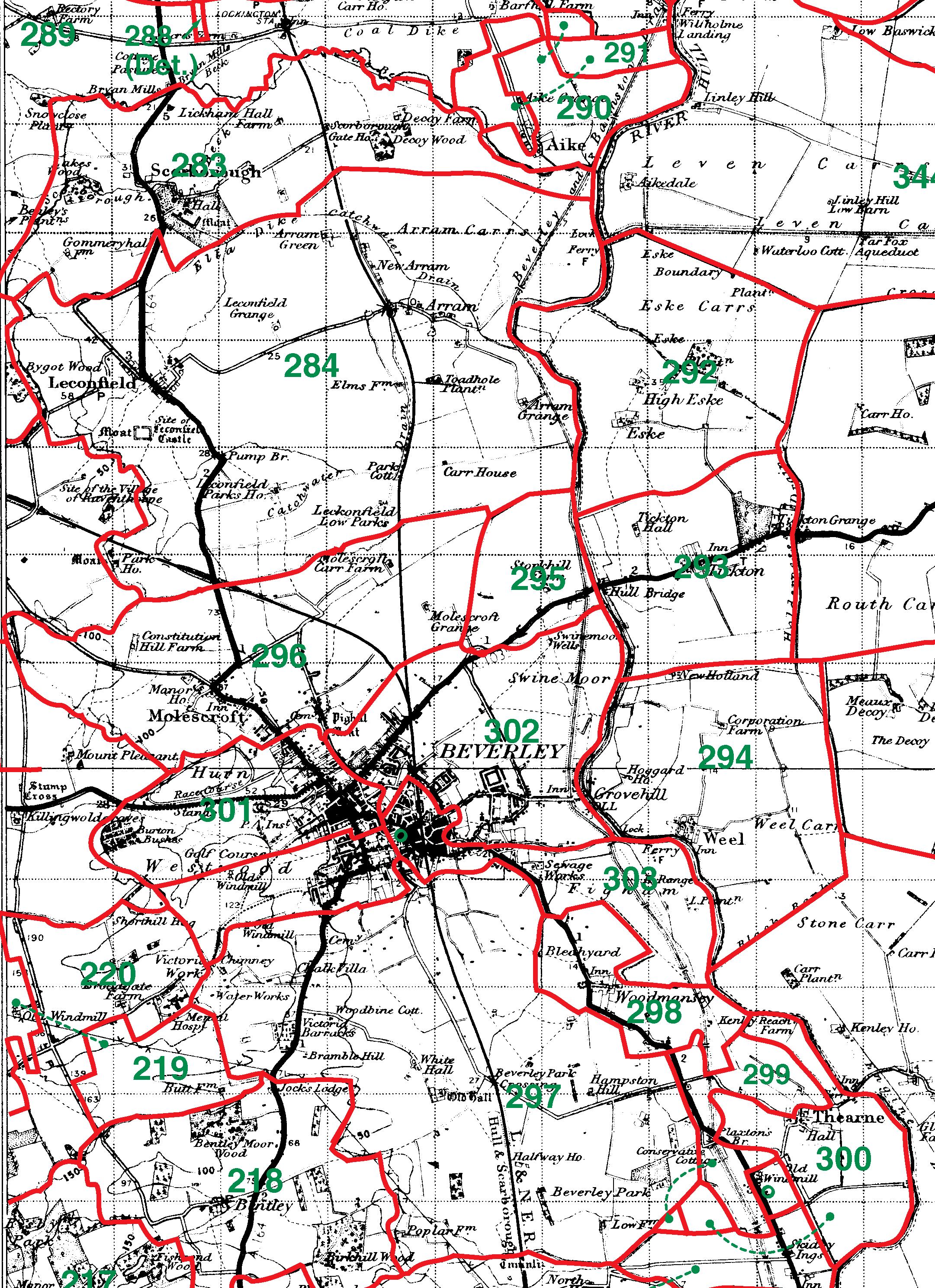 Beverley Saint John boundaries map