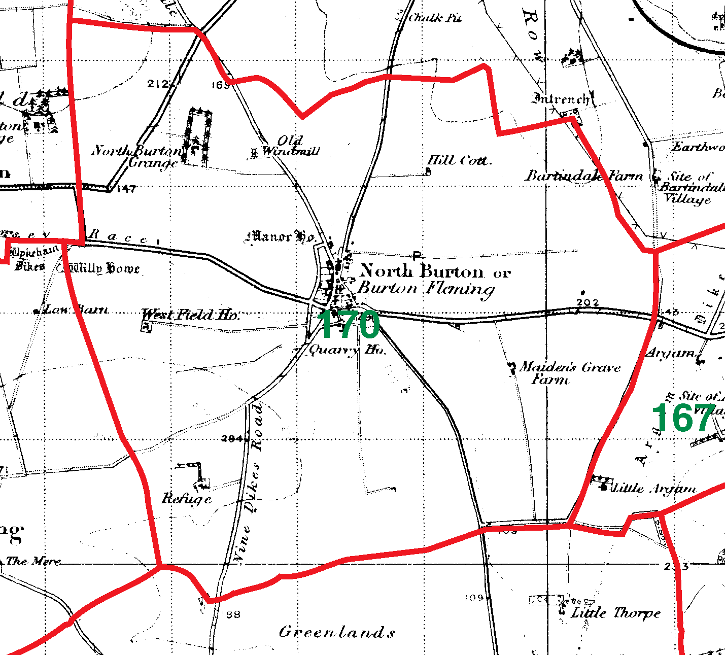 Burton Fleming boundaries map