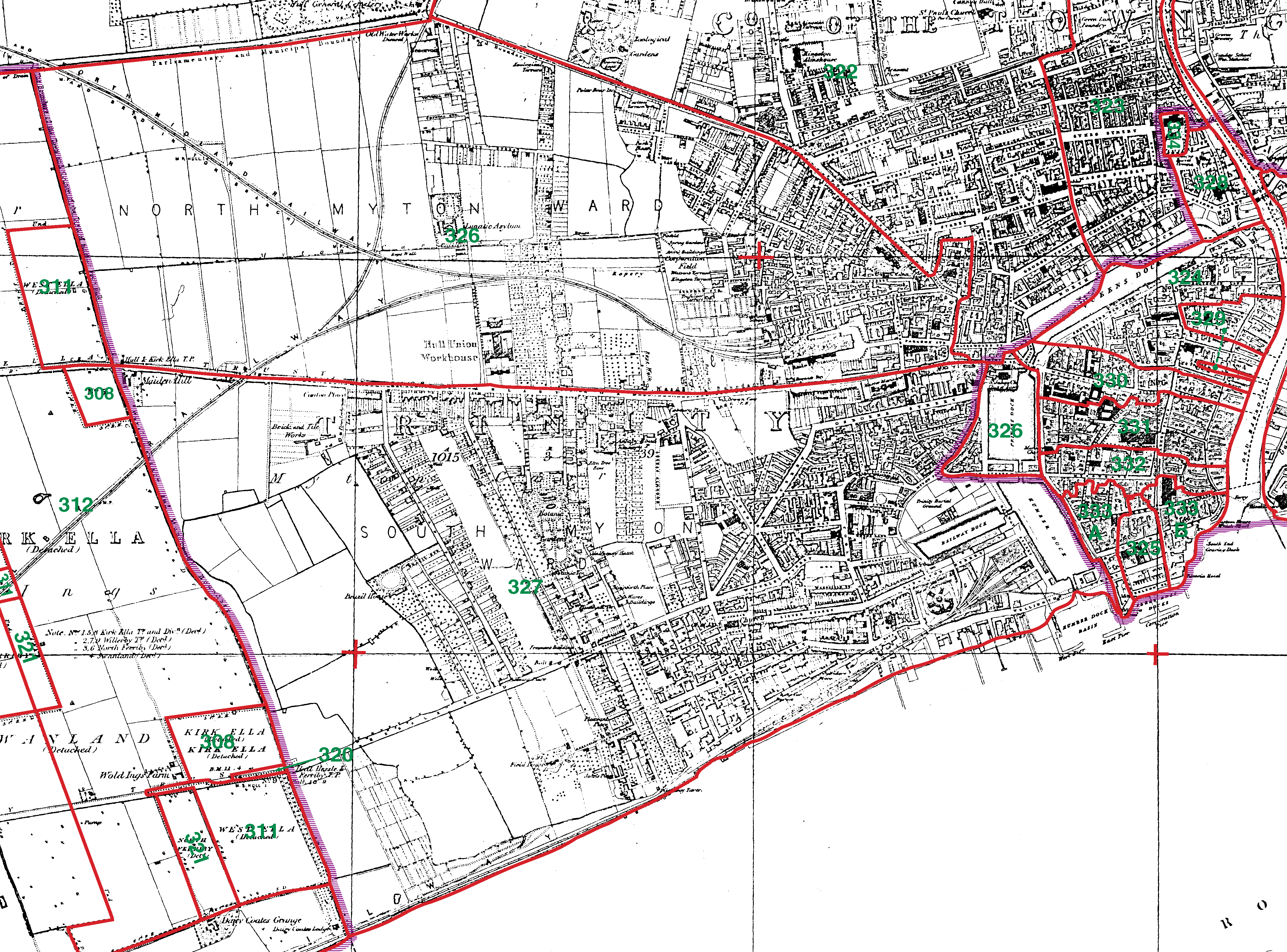 Hull Holy Trinity boundaries map