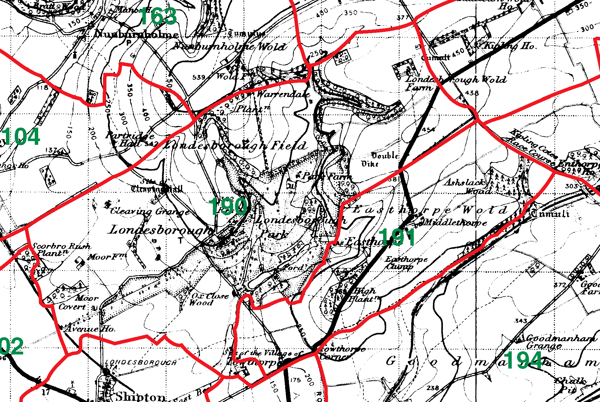 Londesborough boundaries map