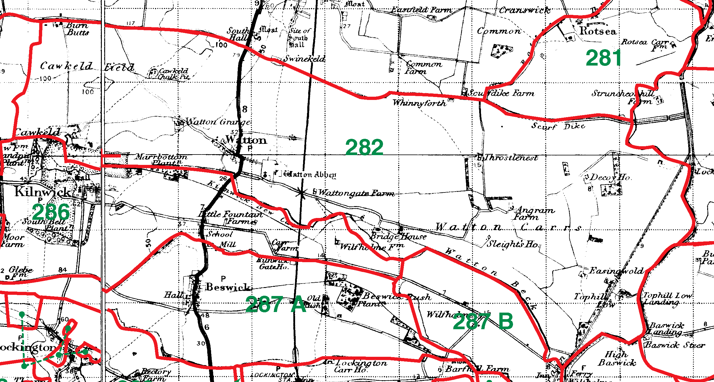 Watton boundaries map