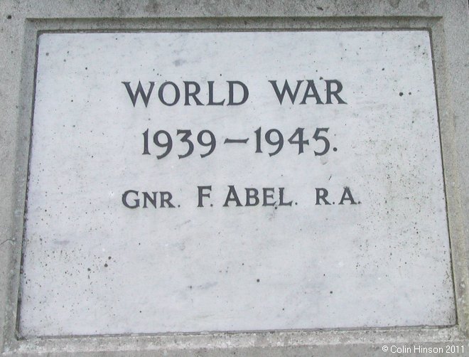 The 1914-1918 and 1939-45 War Memorial at Brandesburton.