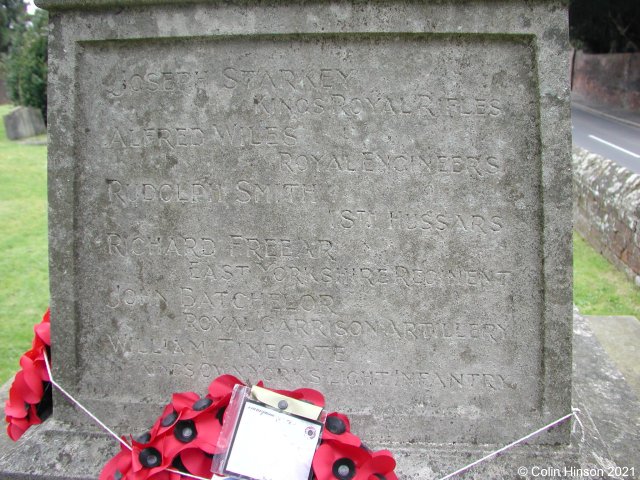 The War Memorial in St. Michael and All Angel's Churchyard, Cherry Burton