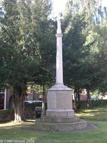 The 1914-18 and 1939-45 War Memorial in the Churchyard at Great Driffield.