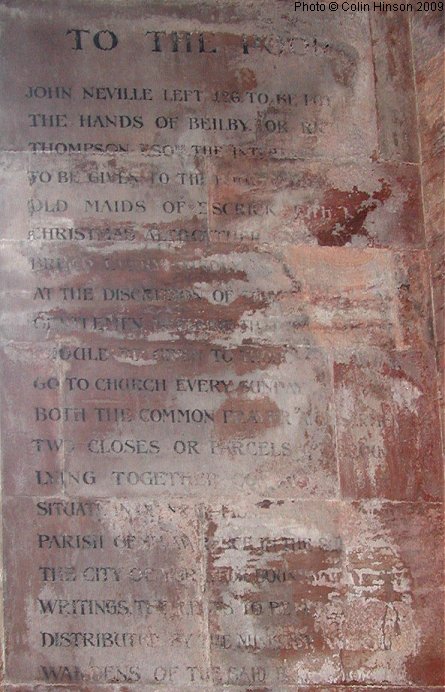 The second list of Benefactions in St. Helen's Church, Escrick (can you fill in the blanks?)
