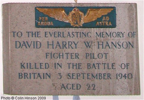 The World War I and II Memorial Plaques in Mappleton Church.