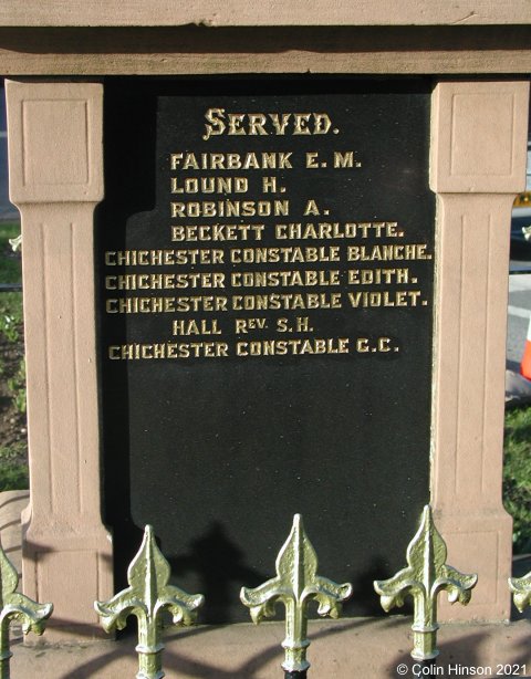 The 1914-1919 War Memorial in the Churchyard.