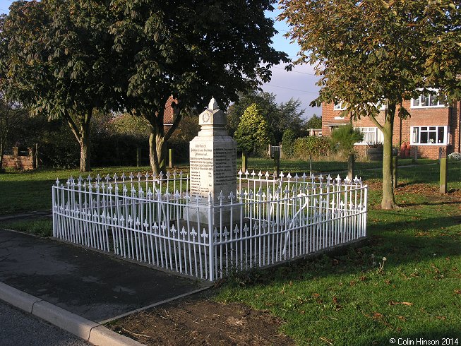 The Memorial for World Wars I and II and Roll of Honour, at Welwick.