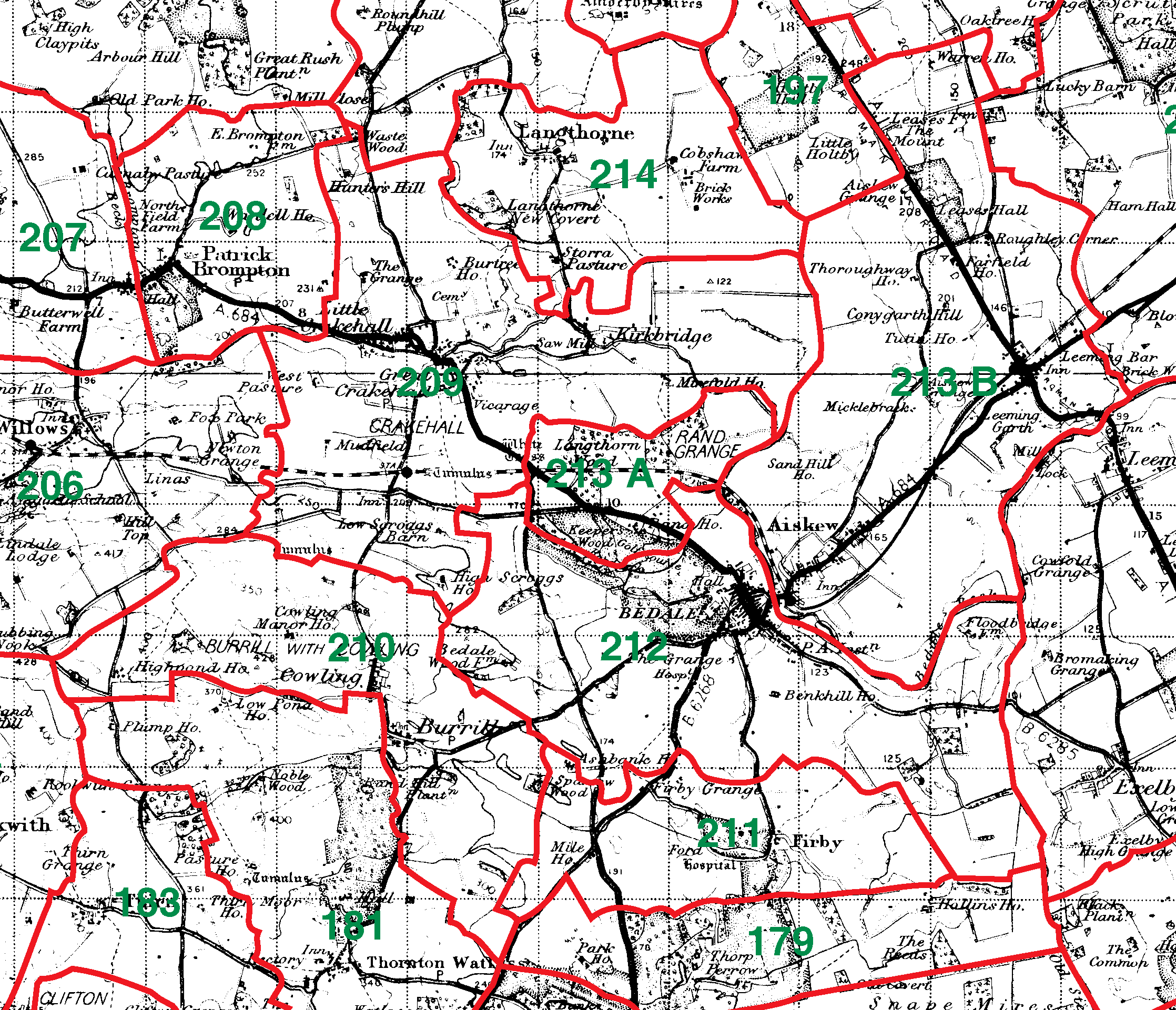 Bedale boundaries map