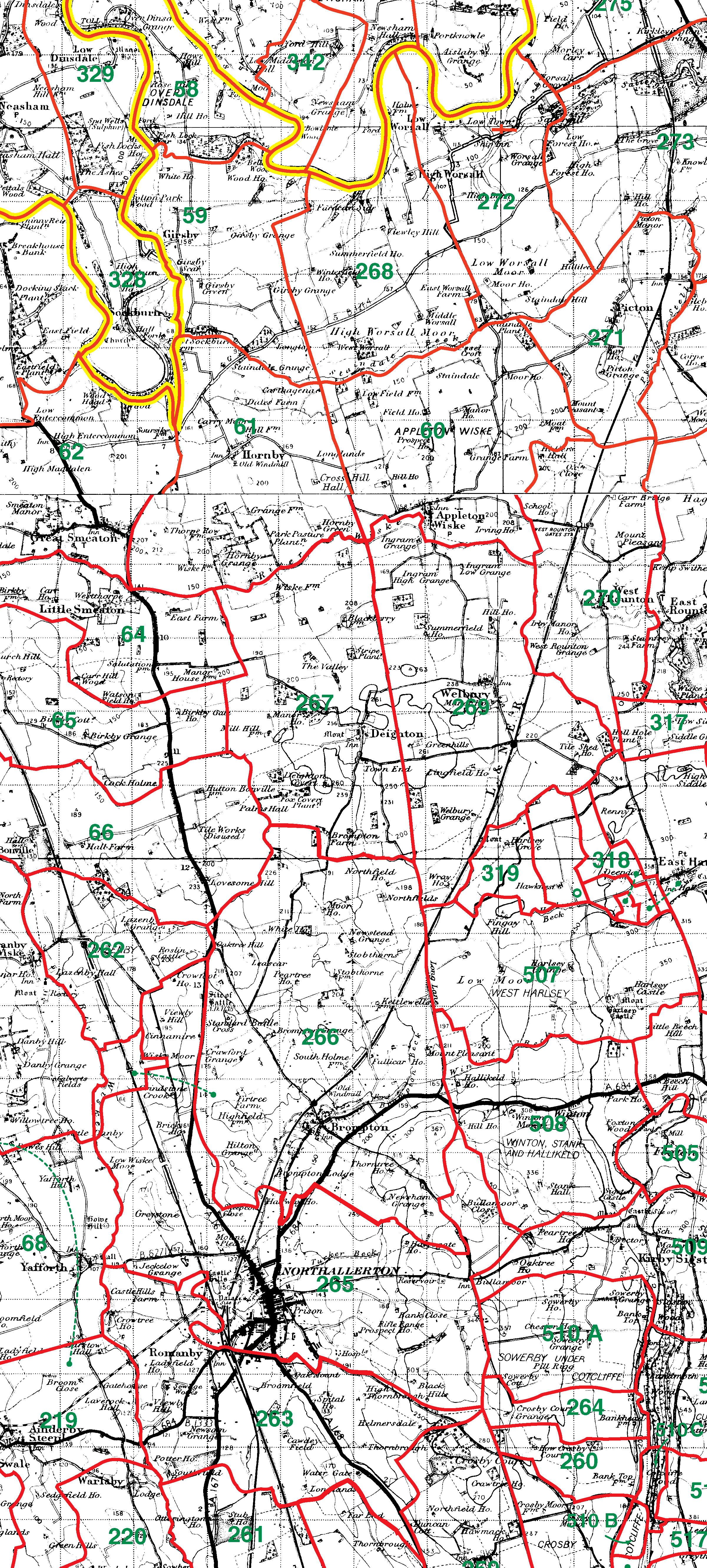 Northallerton boundaries map