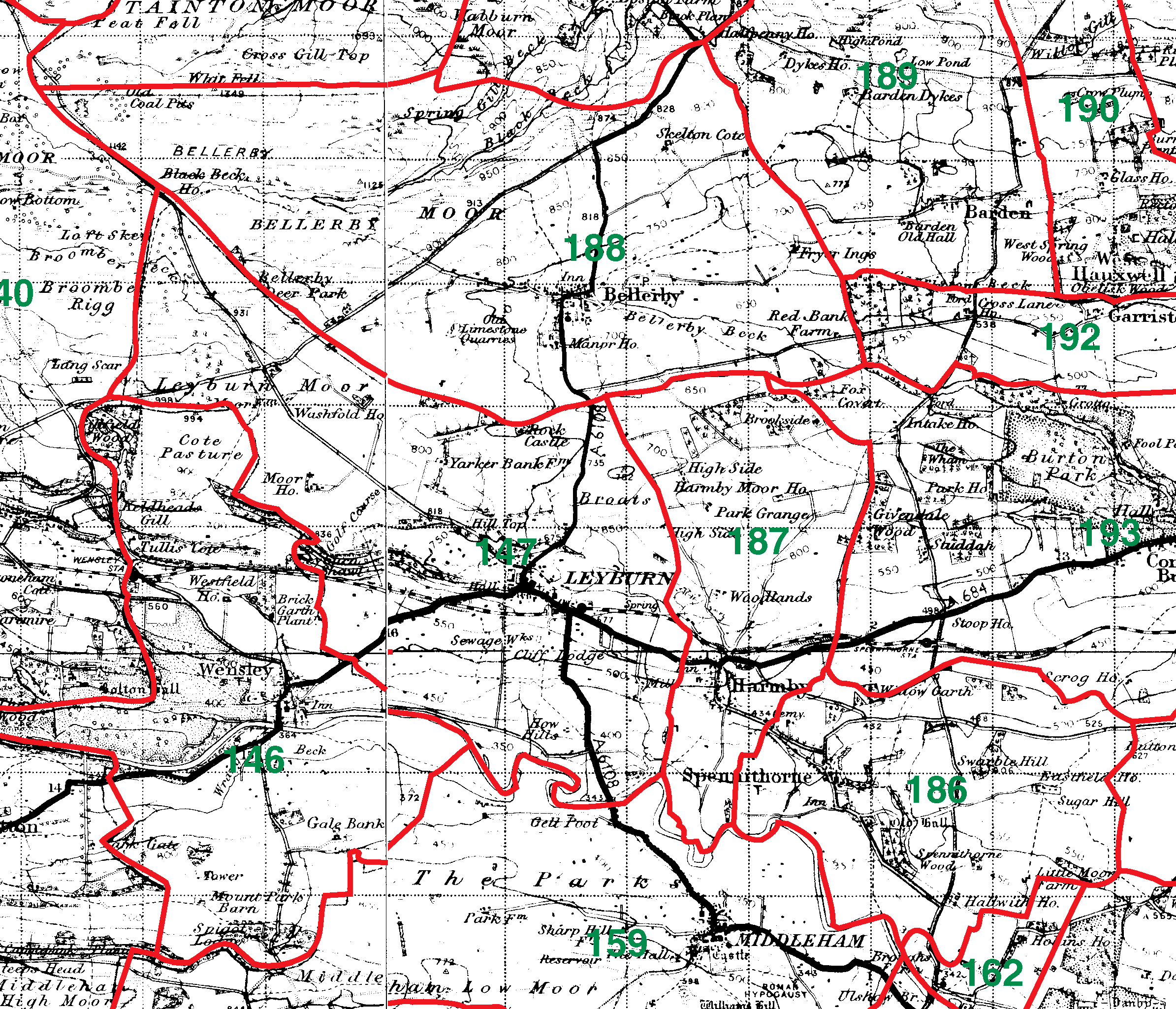 Spennithorne boundaries map