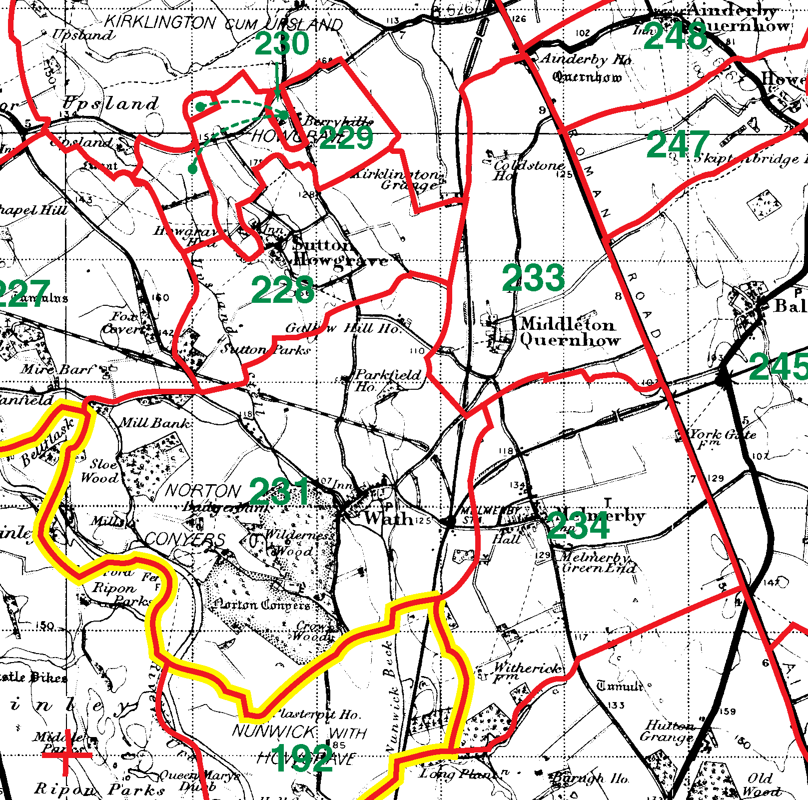Wath boundaries map