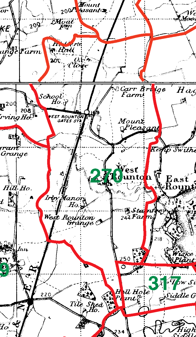 West Rounton boundaries map