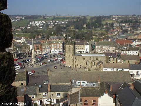 A view of Richmond from the Castle Keep, Richmond