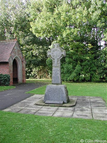 The 1914-1918 War Memorial in East Cowton Churchyard.